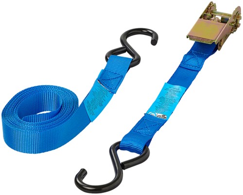 Spanband ProPlus blauw met ratel en 2 haken 5m 1 Stuk-3