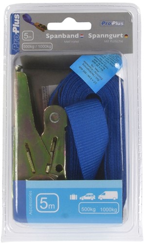 Spanband ProPlus blauw met ratel 5m 1 Stuk