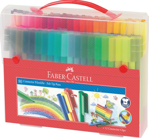 Kleurstift Faber-Castell Connector 80st cadeauset 80 Stuk