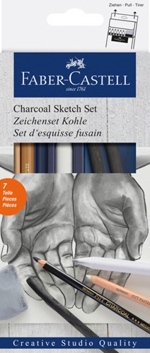 Houtskool Faber-Castell 7-delig 7 Stuk