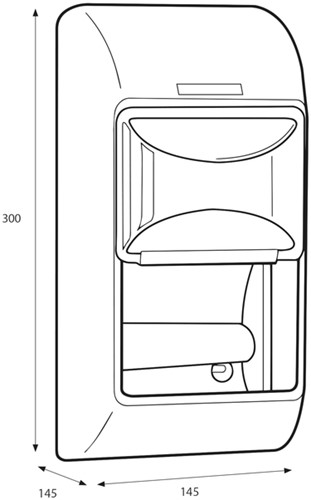 Toiletpapierdispenser Katrin duo zwart 1 Stuk-3