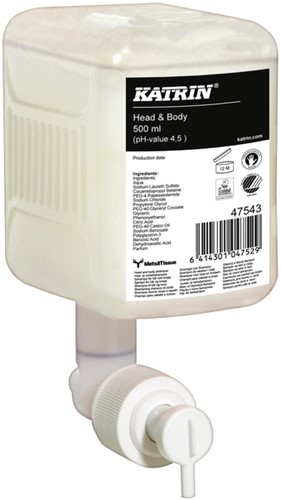 Handzeep Katrin Head and Body vloeibaar 500ml 1 Stuk