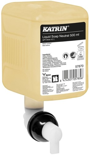 Handzeep Katrin Neutral vloeibaar 500ml 57870 500 Milliliter