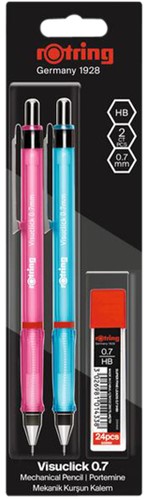Vulpotlood rOtring Visuclick 2B 0.7mm bm 2st ass 2 Stuk