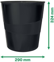 Papierbak Leitz Recycle 15 liter zwart 1 Stuk-3