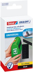Klittenband tesa On Off 1mx20mm zelfkl zwart 1 Stuk