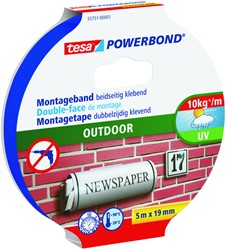 Montagetape tesa Outdoor dubbelz 5mx19mm tr 1 Rol