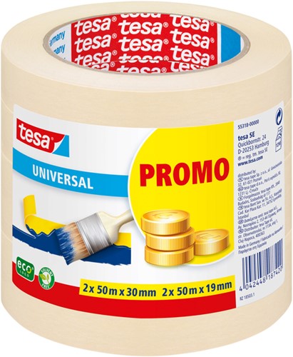 Afplaktape tesa Economy promopack 1 Stuk