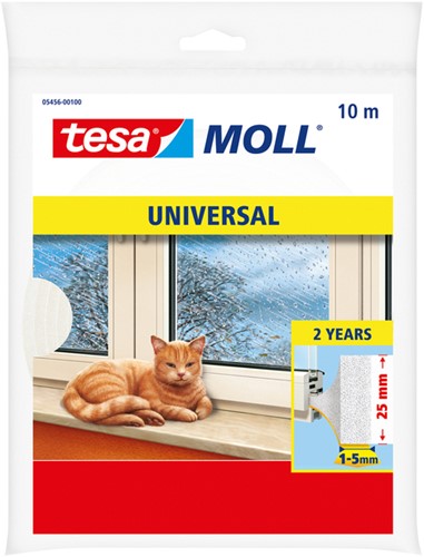 tochtstrip tesamoll Uni zelfkl 10mx25mm wit 1 Stuk