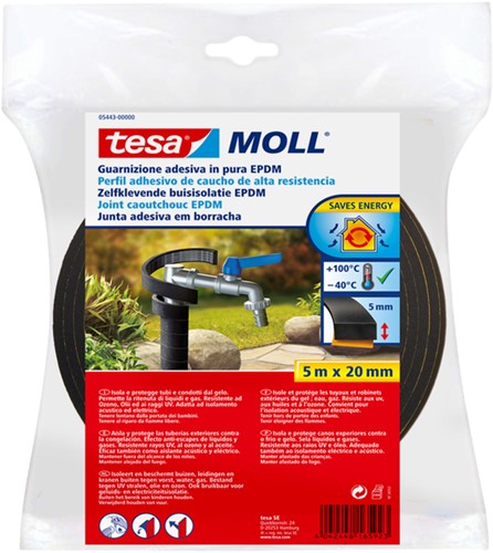 Buisisolatie tesamoll zelfkl 5mx20mm zwart 1 Stuk