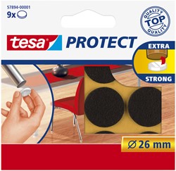 Beschermvilt tesa anti-kras Ø26mm bruin 9st 1 Stuk