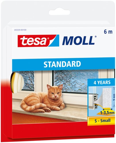 Tochtstrip tesamoll I-Profiel zelfkl 6mx9mm wit 1 Stuk