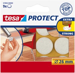 Beschermvilt tesa anti-kras Ø26mm wit 12st 1 Stuk