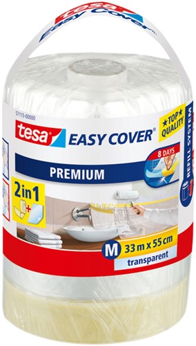 Afdekfolie tesa incl tape navulling 33mx55cm 1 Stuk