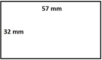 Labeletiket IEZZY 800262-125 57x32mm 25mm wit 2100 Stuk-2