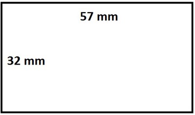 Labeletiket IEZZY 800262-125 57x32mm 25mm wit 2100 Stuk-2
