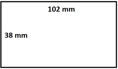 Labeletiket IEZZY 880191-038d 102x38mm 25mm wit 1790 Stuk-2