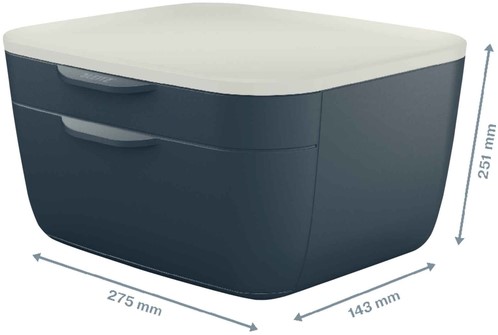 Ladenblok Leitz Cosy 2 laden grijs 1 Stuk-2