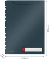 U-map Leitz Cosy harmonica A4 perforatie PP grijs 1 Stuk-3