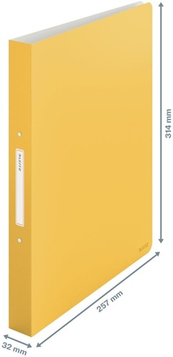 Ringband Leitz Cosy A4 2-rings O-mech geel 1 Stuk-3