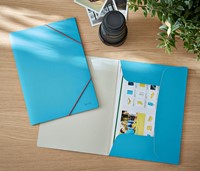 Elastomap Leitz Cosy A4 3-kleps blauw 1 Stuk-1