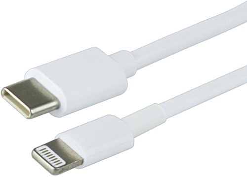 Kabel Green Mouse lightning c 1 meter wit 1 Stuk
