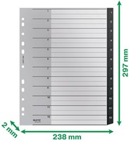 TABBLAD LEITZ RECYCLE A4 1-12 EXTRA BREED PP 1 Set-2
