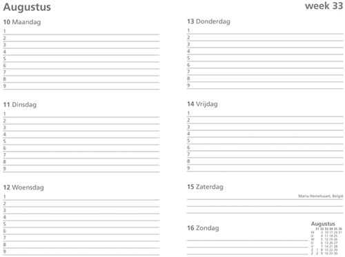 Schoolagenda 2025-2026 Ryam Studie Uni 7d/2p rood 1 Stuk-2