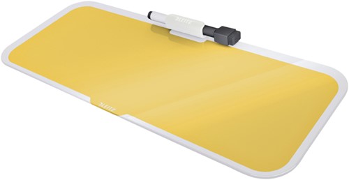 GLAS DESKTOP PAD LEITZ COSY GEEL 1 Stuk