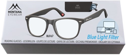 Leesbril Montana blue light filter +3.00dpt zwart 1 Stuk-2