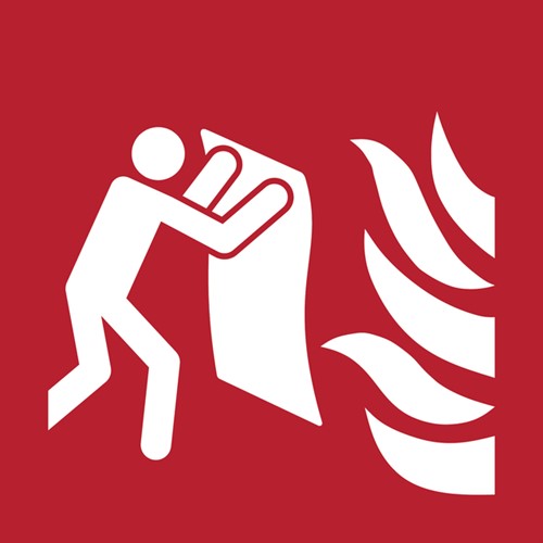 Pictogram Djois Brandblusdeken 200x200mm rd 1 Stuk