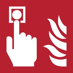 Pictogram Djois Brandmelder 200x200mm rd 1 Stuk