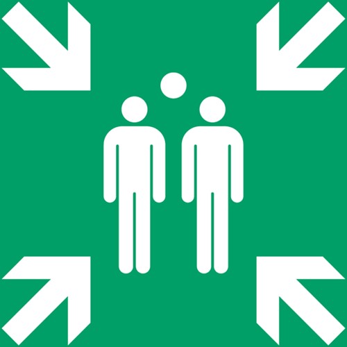 Pictogram Djois Verzamelplaats 200x200mm gn 1 Stuk