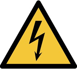 Pictogram Djois elektrische spanning 150x133mm gl 1 Stuk