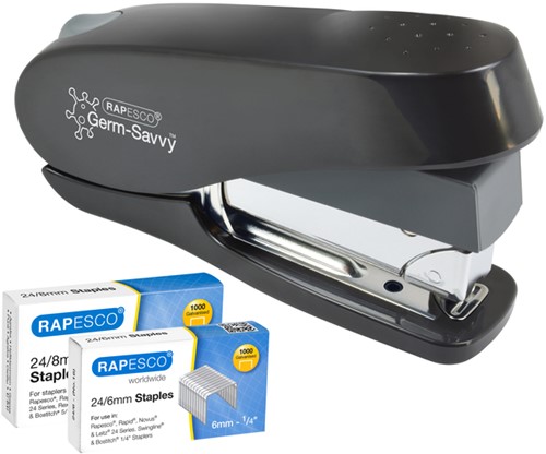 Nietmachine Rapesco Germ-Savvy Luna zwart 1 Stuk-1