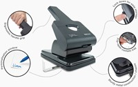 Perforator Rapesco Germ-Savvy HD865-P 2gaats zwart 1 Stuk-2