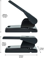 Perforator Rapesco Germ-Savvy HD865-P 2gaats zwart 1 Stuk-3