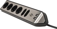 Stekkerdoos Brennenstuhl Estilo 6vdig USB 2m zwart 1 Stuk-2