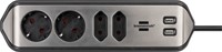 Stekkerdoos Brennenstuhl Estilo 4vdig USB 2m zwart 1 Stuk