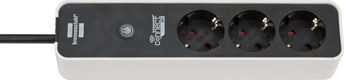 Stekkerdoos Brennenstuhl wifi Connect 3vdig zw/wit 1 Stuk