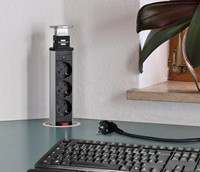 Stekkerdoos Brennenstuhl toren 3vdig 2m zwart/zi 1 Stuk-2