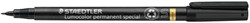 Viltstift Staedtler OHP Lumo S 319 perm special zw 10 Stuk