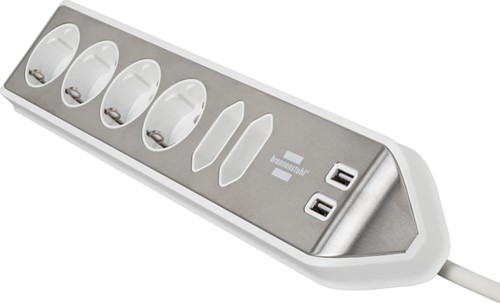 Stekkerdoos Brennenstuhl Estilo 6vdig USB 2m wt 1 Stuk-2