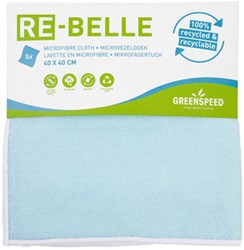 Microvezeldoek Re-belle 40x40cm blauw 5 Stuk
