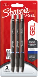 Gelschrijver Sharpie S-gel M 3st blauw 3 Stuk