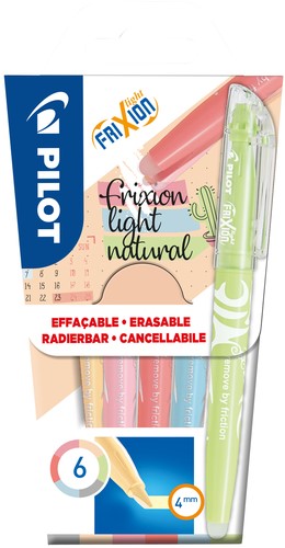 Markeerstift PILOT friXion naturel assorti 6 Stuk