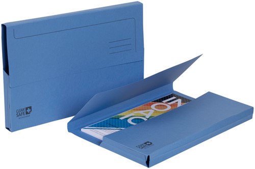 Pocketmap Exacompta CleanSafe A4 400gr blauw 5 Stuk-3
