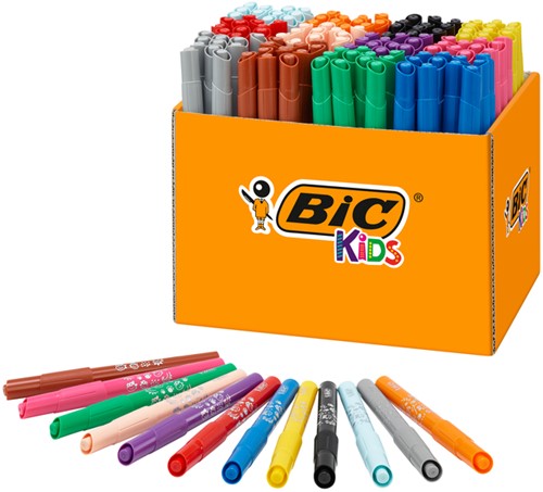 Kleurstift BicKids visacolor Ecolutions schoolbox 144 Stuk