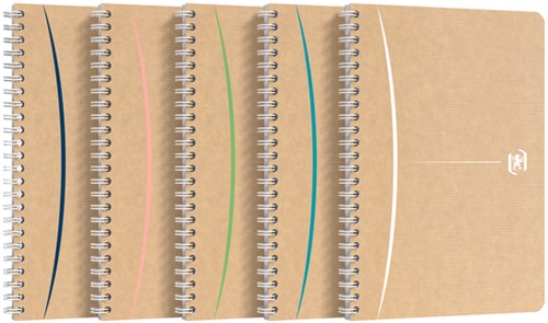 Spiraalblok Oxford Touareg A5 lijn 160pagl assorti 1 Stuk