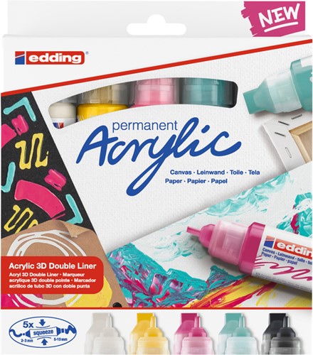 Acrylmarker edding e-5400 3D double liner M basis 5 Stuk